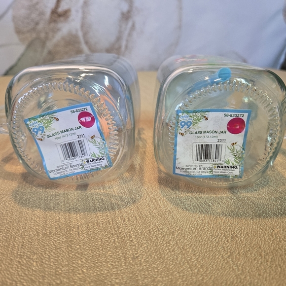 Set of 4 Spring Floral Mason Jar Mugs - 16oz - Happy Spring Lids & Straws - Picture 3 of 3